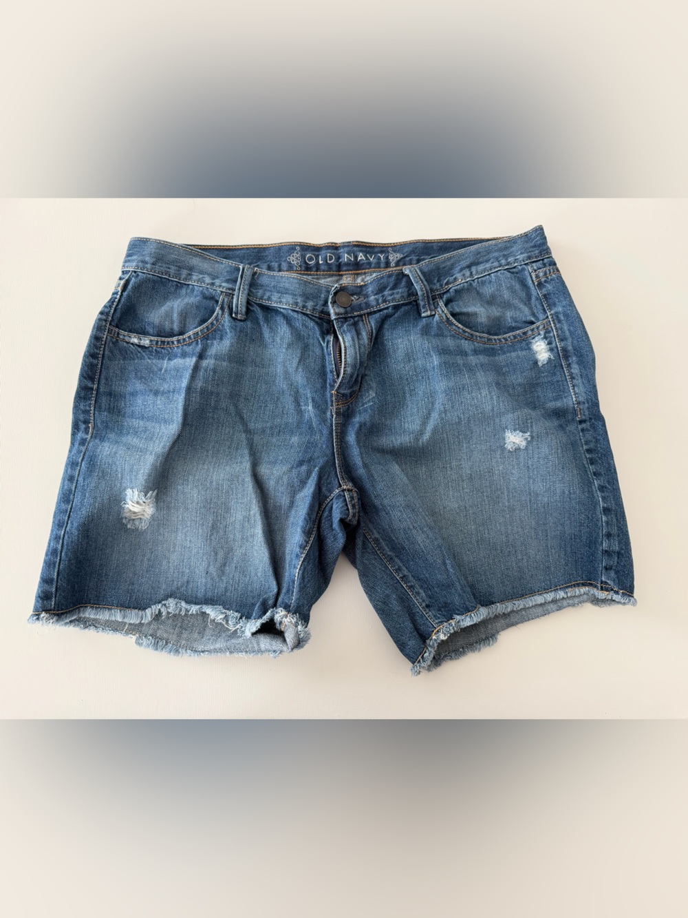 Old Navy Blue Distressed Denim Jean Shorts